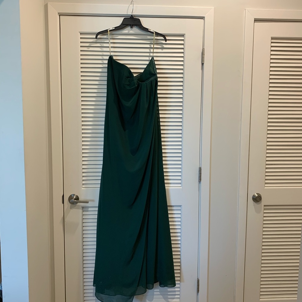 JENNY YOO Forest Green Raquel Strapless Dress